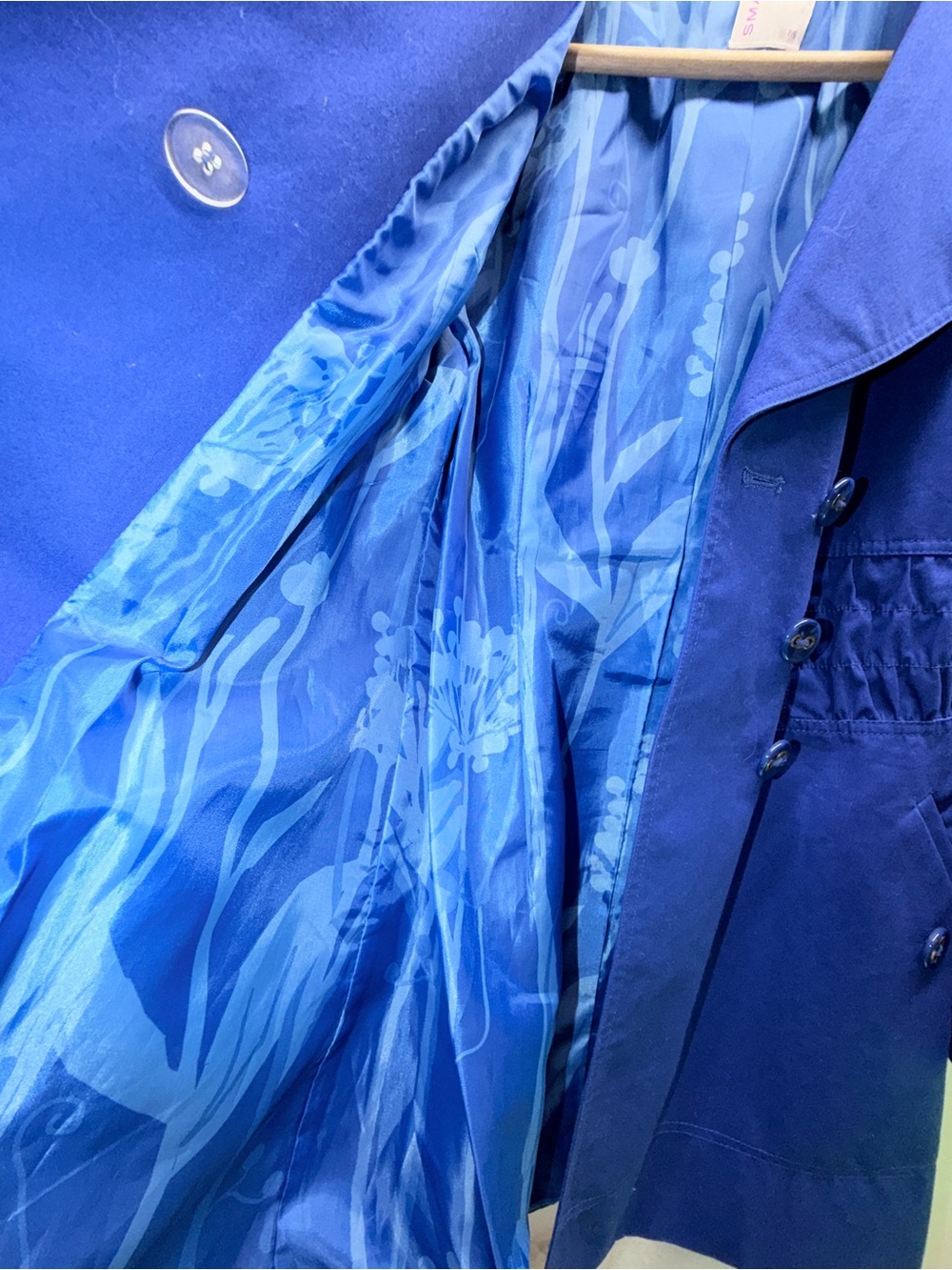 Smart Set Blue Double-Breasted Blazer Coat Light Weight Summer Over Coat 💝 - Picture 2 of 7
